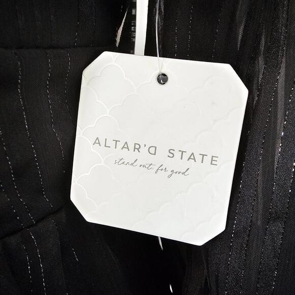 Altar'd State Black Tiered Goth Whimsigoth Mini Dress - Size M - Picture 3 of 6